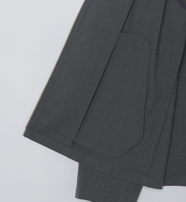 SHIPS「SHIPS: 〈セットアップ対応〉スーパー140 リラックス ジップアップ ブルゾン」|ブルゾン・スタジャン|