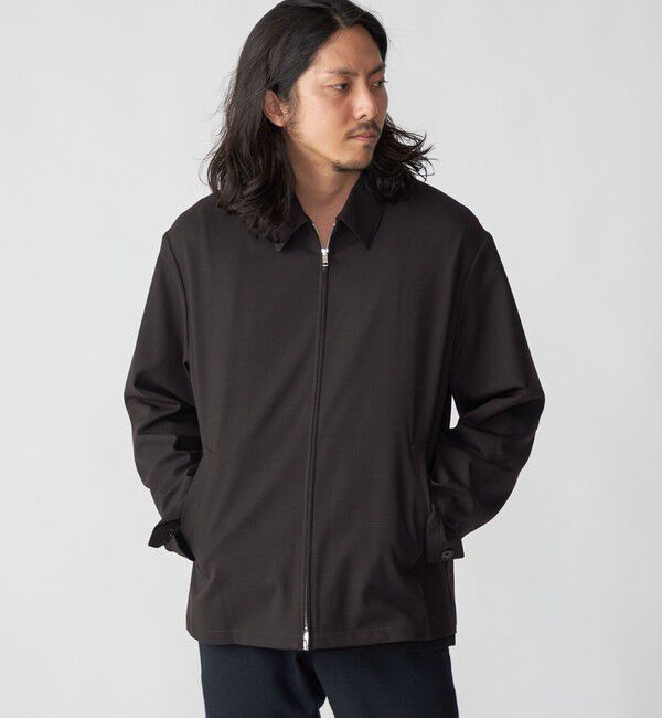 SHIPS「SHIPS: 〈セットアップ対応〉スーパー140 リラックス ジップアップ ブルゾン」|ブルゾン・スタジャン|