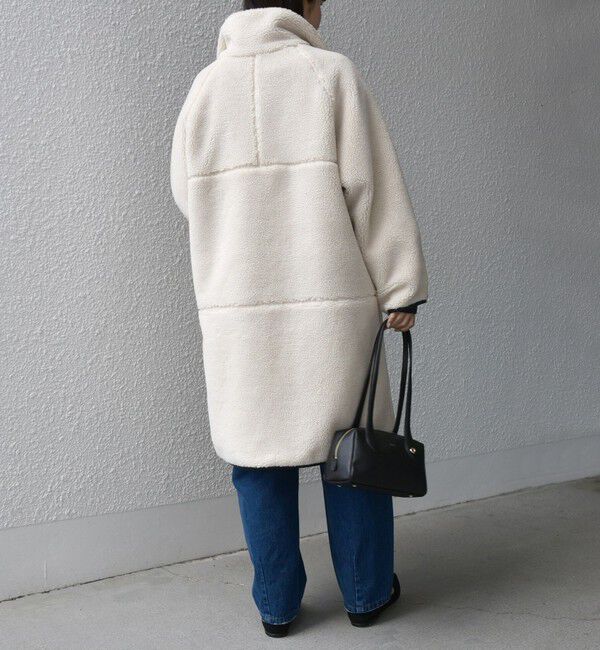 SHIPS for women「* 〈手洗い可能〉パイピング ドルマン ボア コート ◇」|その他|