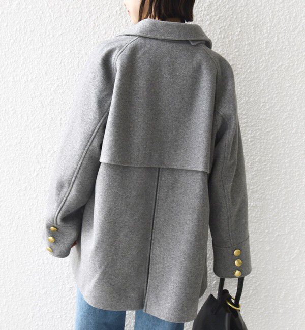 SHIPS for women「【WEB限定】〈手洗い可能〉ウール ライク ジャージー メルトン 2WAY Pコート」|ピーコート|