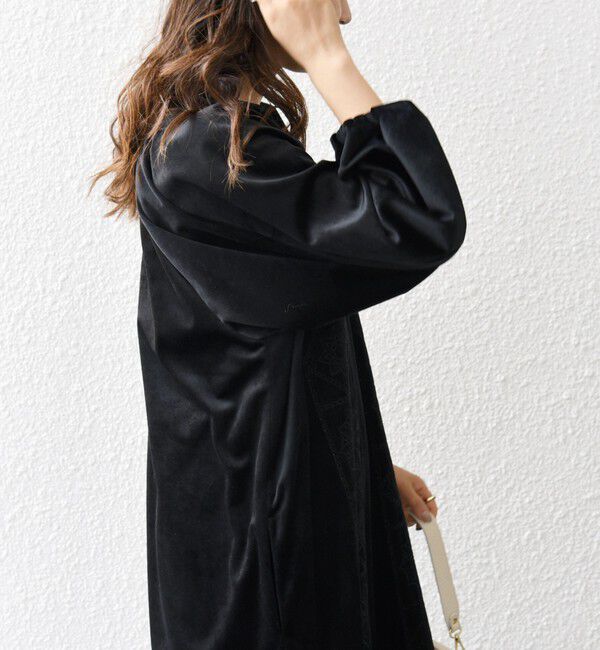 SHIPS any「bon_meur:〈洗濯機可能〉ベロア カットワーク ワンピース」|ワンピース|