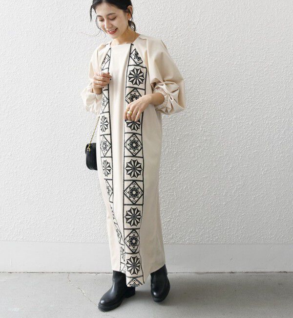 SHIPS any「bon_meur:〈洗濯機可能〉ベロア カットワーク ワンピース」|ワンピース|