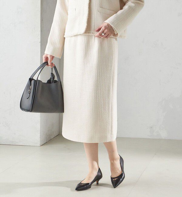 SHIPS for women「〈セレモニー対応可〉スラブ ツイード タイト スカート（セットアップ対応）」|タイト|