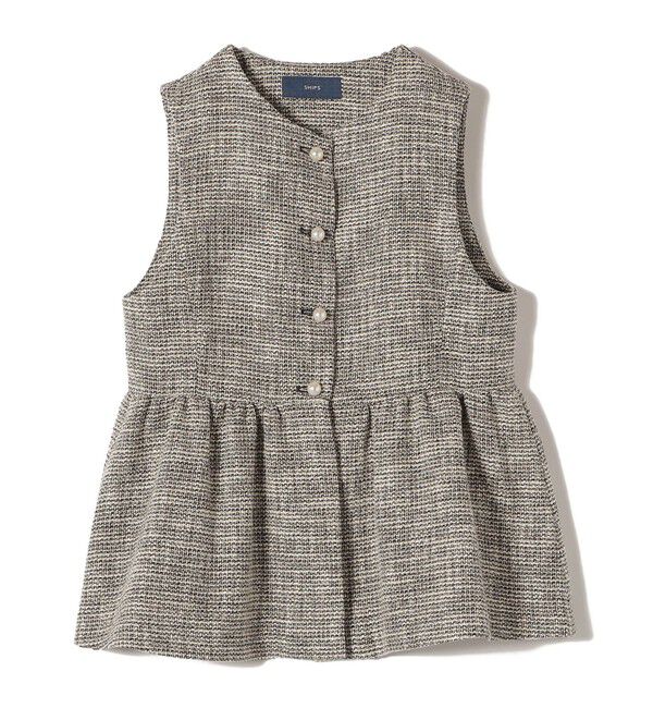 SHIPS for women「〈セレモニー対応可〉スラブ ツイード ジレ（セットアップ対応）」|ベスト・ジレ|