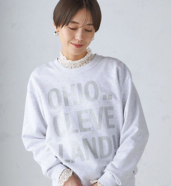 SHIPS for women「【SHIPS別注】Odub:〈手洗い可能〉メタリック ロゴ スウェット 24SS ◇」|スウェット・ジャージ|