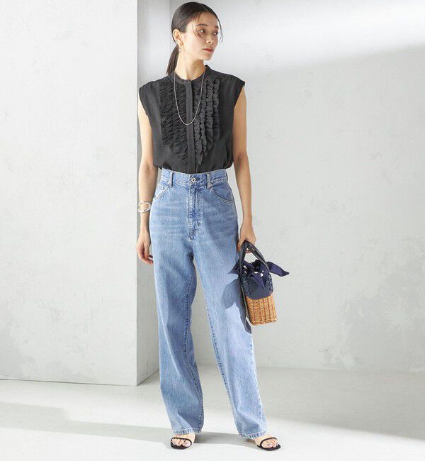 SHIPS for women「〈洗濯機可能〉ストレート フィット デニム パンツ」|デニム|