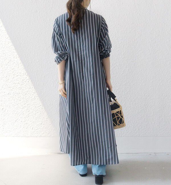 SHIPS any「SHIPS any:〈手洗い可能〉ストライプ ツイスト ビスチェ ワンピース」|ワンピース|