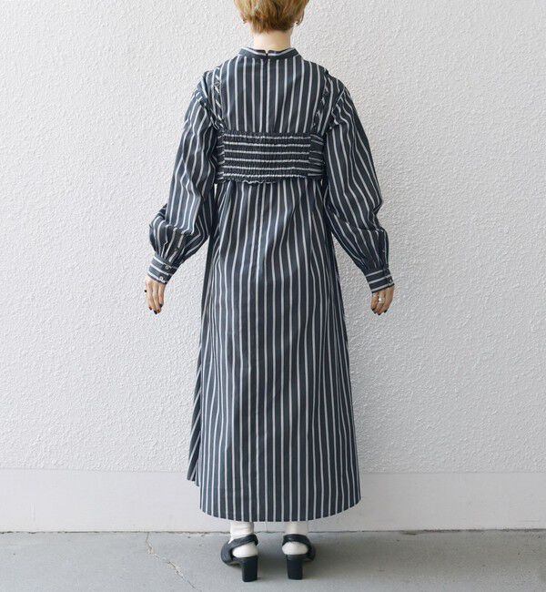 SHIPS any「SHIPS any:〈手洗い可能〉ストライプ ツイスト ビスチェ ワンピース」|ワンピース|