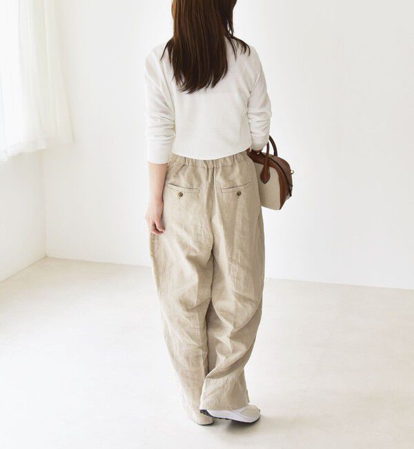 quaranciel「quaranciel:〈洗濯機可能〉ワッフル クルーネック ラウンドヘム カットソー」|Tシャツ・カットソー|