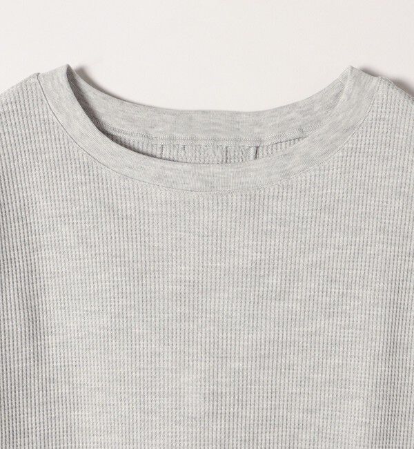 SHIPS any「SHIPS any:〈洗濯機可能〉ワッフル  レースアップ ラウンドヘム プルオーバー」|Tシャツ・カットソー|