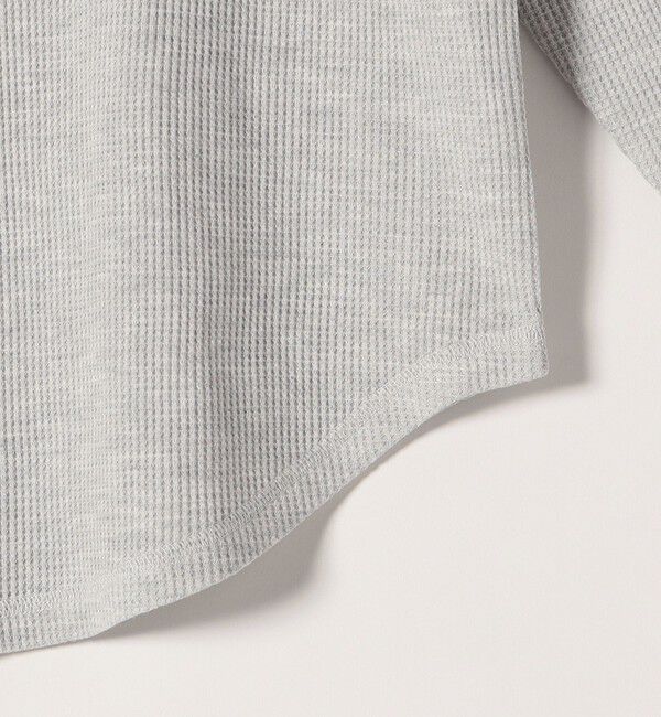 SHIPS any「SHIPS any:〈洗濯機可能〉ワッフル  レースアップ ラウンドヘム プルオーバー」|Tシャツ・カットソー|