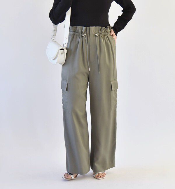 quaranciel「quaranciel:〈手洗い可能〉ツイル ドロスト カーゴ パンツ（セットアップ対応）」|カーゴ|