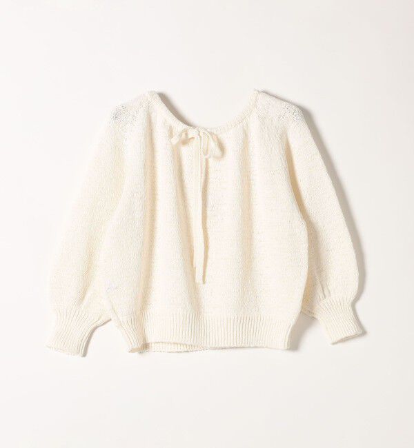 SHIPS any「SHIPS any:〈手洗い可能〉テープヤーン バックリボン ニット プルオーバー」|ニット・セーター|