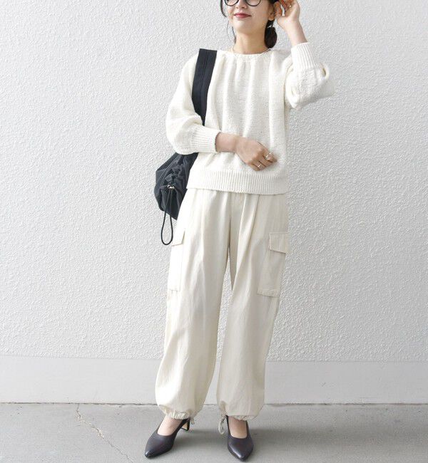 SHIPS any「SHIPS any:〈手洗い可能〉テープヤーン バックリボン ニット プルオーバー」|ニット・セーター|