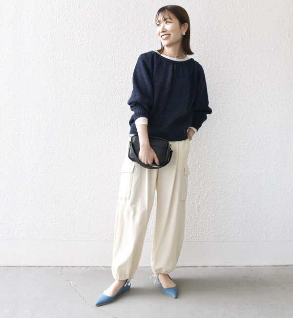 SHIPS any「SHIPS any:〈手洗い可能〉テープヤーン バックリボン ニット プルオーバー」|ニット・セーター|