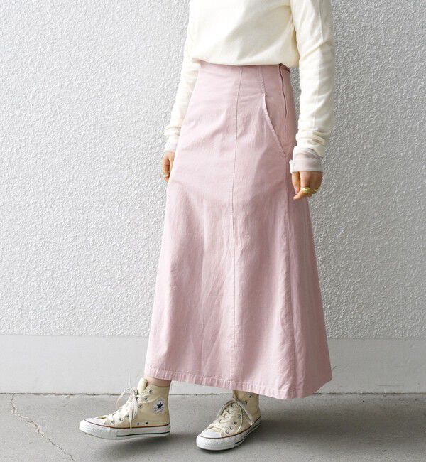 SHIPS any「SHIPS any:〈洗濯機可能〉オーバーダイ バック レースアップ スカート」|スカート|