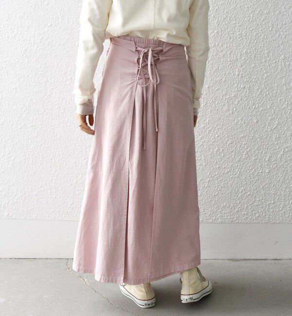 SHIPS any「SHIPS any:〈洗濯機可能〉オーバーダイ バック レースアップ スカート」|スカート|