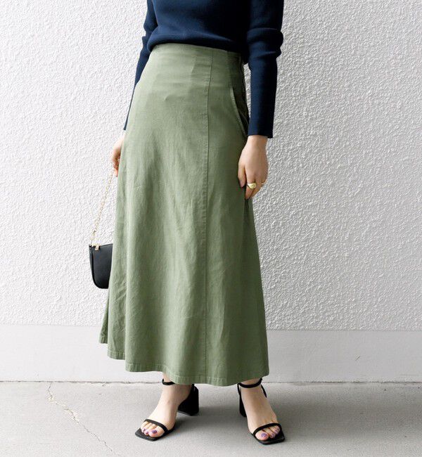 SHIPS any「SHIPS any:〈洗濯機可能〉オーバーダイ バック レースアップ スカート」|スカート|