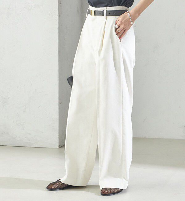 SHIPS for women「〈手洗い可能 〉ドライオックス フロント タック ストレート パンツ 25SS」|その他|