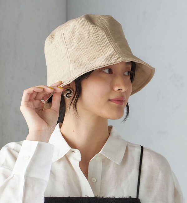 SHIPS for women「perah: 〈UVカット〉チューリップ ハット ◇」|ハット|ベージュ