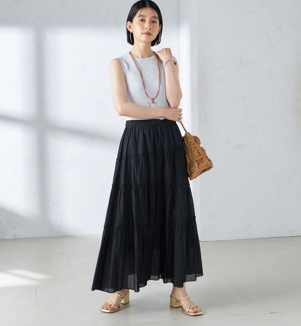 SHIPS for women「〈手洗い可能〉ラメ ノースリーブ ニット」|ニット・セーター|