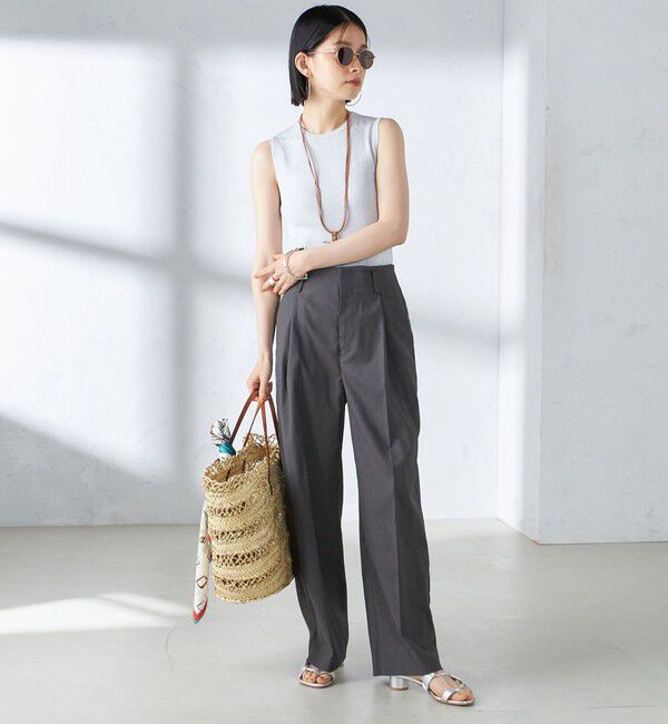 SHIPS for women「〈手洗い可能〉ラメ ノースリーブ ニット」|ニット・セーター|