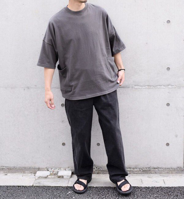 SHIPS any「SHIPS any: COTTON USA ドルマン サイド ポケット Tシャツ 24SS◇」|Tシャツ・カットソー|