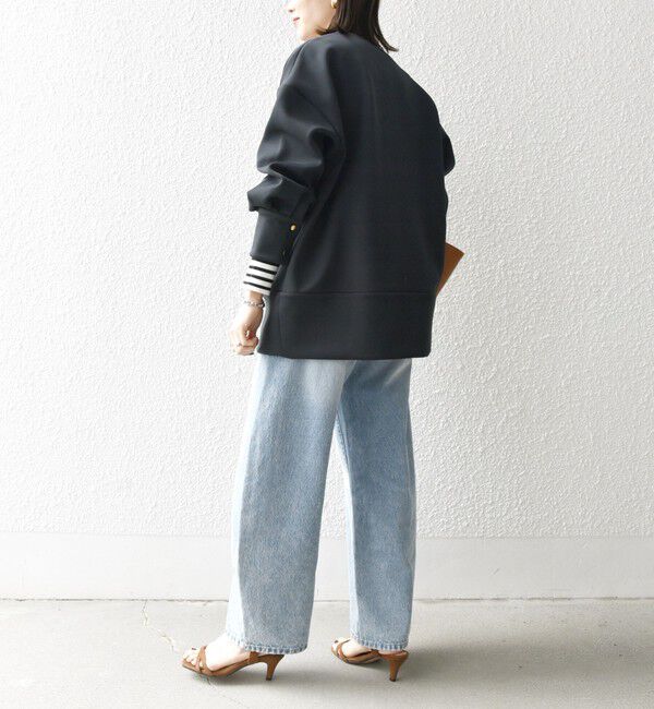 SHIPS any「SHIPS any:〈洗濯機可能〉ダブルジャージー ノーカラー コート」|ノーカラージャケット|