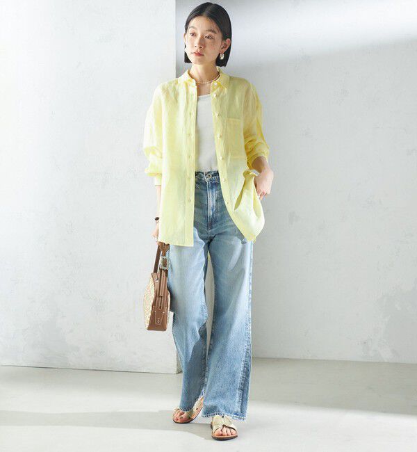 SHIPS for women「〈手洗い可能〉IMPERIAL LINEN オーバー シャツ」|シャツ・ブラウス|