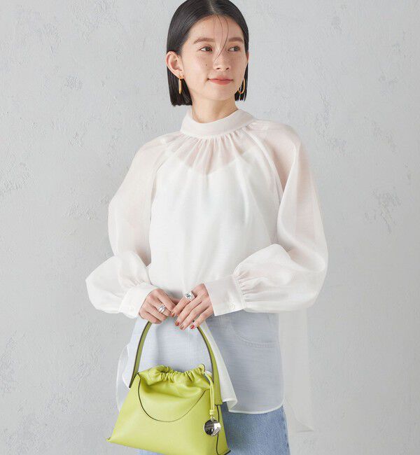 SHIPS for women「〈手洗い可能〉オーガンジー リボン ブラウス」|シャツ・ブラウス|