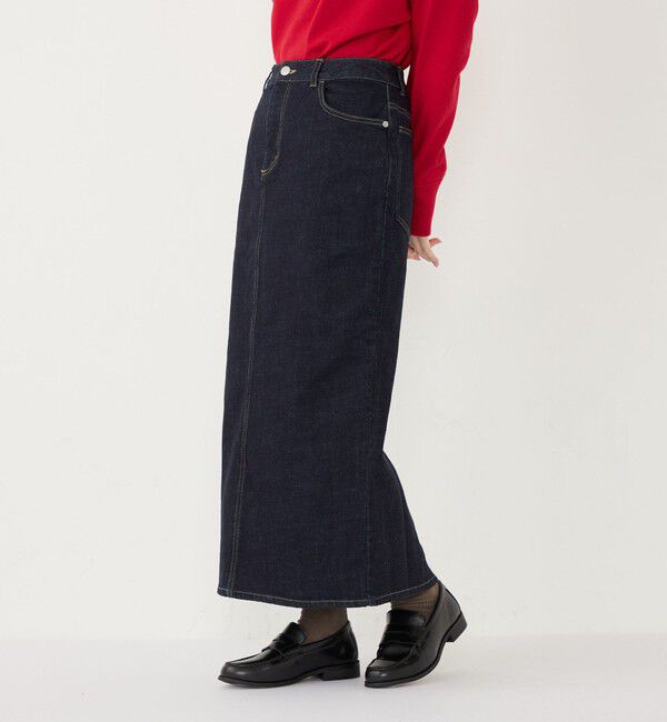 SHIPS Colors 「SHIPS Colors:〈洗濯機可能〉デニム タイト スカート◇」|タイト|ネイビー