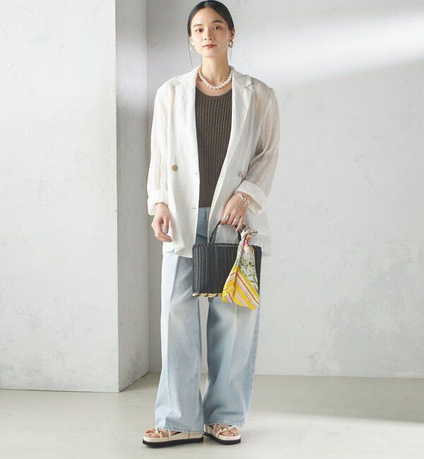 SHIPS for women「〈手洗い可能〉ラミー シアー ジャケット」|テーラードジャケット|