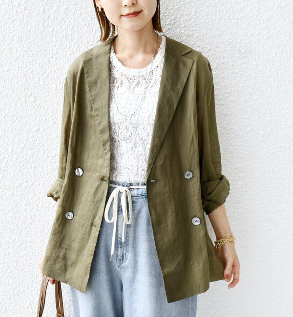 SHIPS for women「〈手洗い可能〉ラミー シアー ジャケット」|テーラードジャケット|