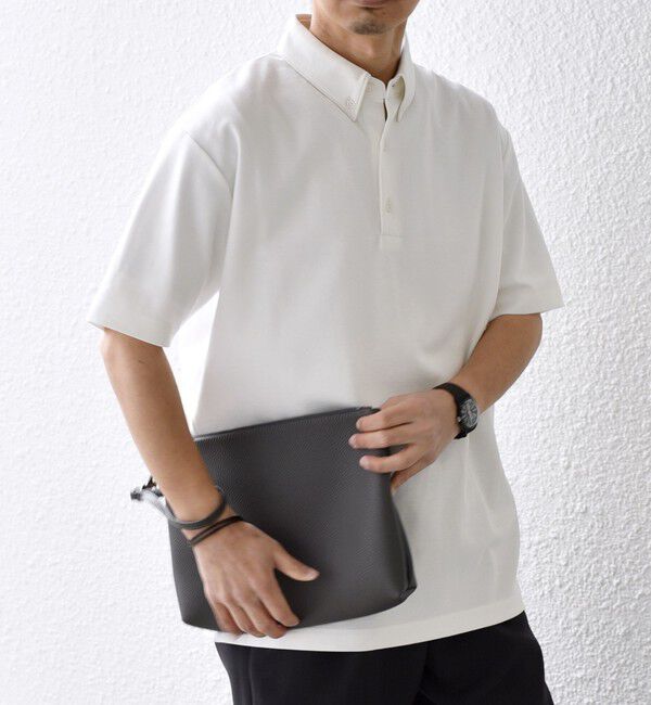 SHIPS any「SHIPS any:〈接触冷感/遮熱/UVカット機能等〉サマーファンクション 鹿の子 ボタンダウンポロシャツ◆」|ポロシャツ|
