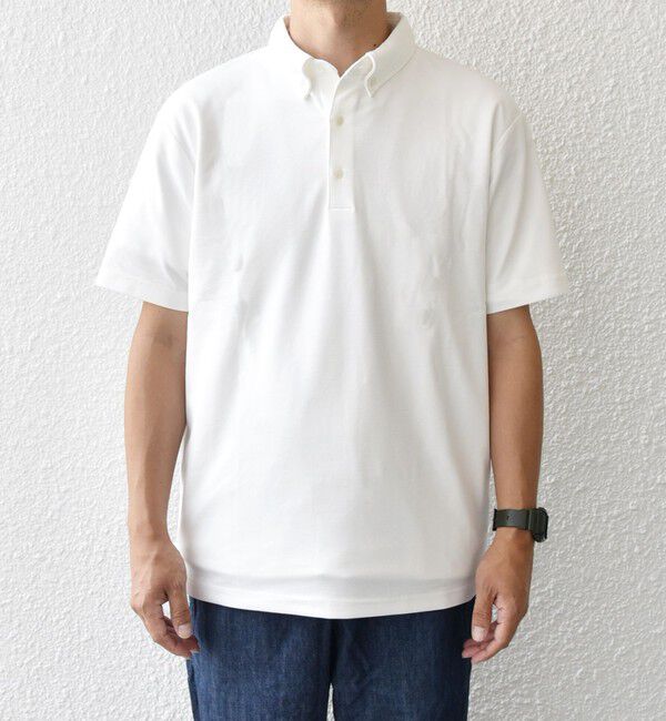 SHIPS any「SHIPS any:〈接触冷感/遮熱/UVカット機能等〉サマーファンクション 鹿の子 ボタンダウンポロシャツ◆」|ポロシャツ|