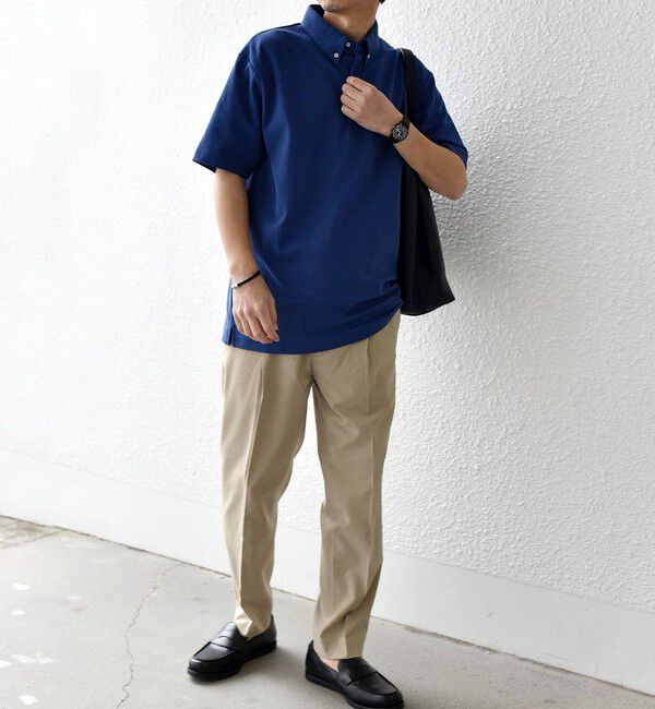 SHIPS any「SHIPS any:〈接触冷感/遮熱/UVカット機能等〉サマーファンクション 鹿の子 ボタンダウンポロシャツ◆」|ポロシャツ|