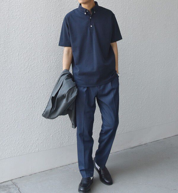 SHIPS any「SHIPS any:〈接触冷感/遮熱/UVカット機能等〉サマーファンクション 鹿の子 ボタンダウンポロシャツ◆」|ポロシャツ|