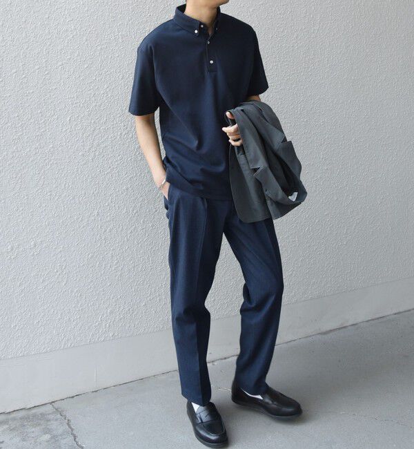 SHIPS any「SHIPS any:〈接触冷感/遮熱/UVカット機能等〉サマーファンクション 鹿の子 ボタンダウンポロシャツ◆」|ポロシャツ|