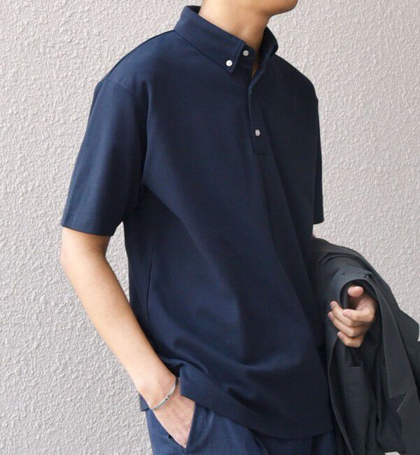 SHIPS any「SHIPS any:〈接触冷感/遮熱/UVカット機能等〉サマーファンクション 鹿の子 ボタンダウンポロシャツ◆」|ポロシャツ|