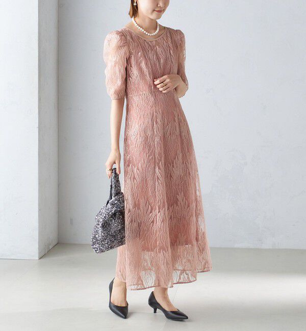 SHIPS for women「kaene:スパンコール 刺繍 ワンピース（セレモニー対応可）」|ワンピース|