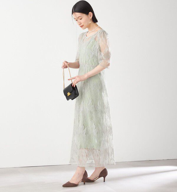 SHIPS for women「kaene:スパンコール 刺繍 ワンピース（セレモニー対応可）」|ワンピース|