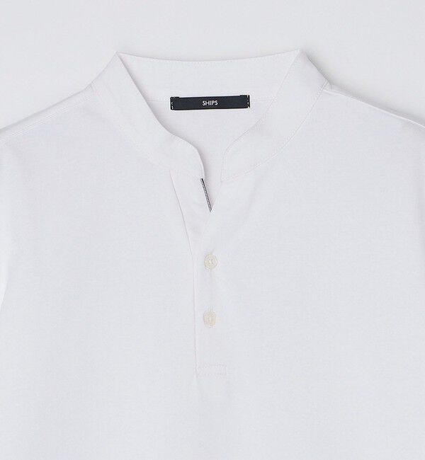 SHIPS「【WEB限定】SHIPS:〈接触冷感〉アイスタッチ プレーティングジャージー パイピング バンドカラーポロシャツ」|ポロシャツ|