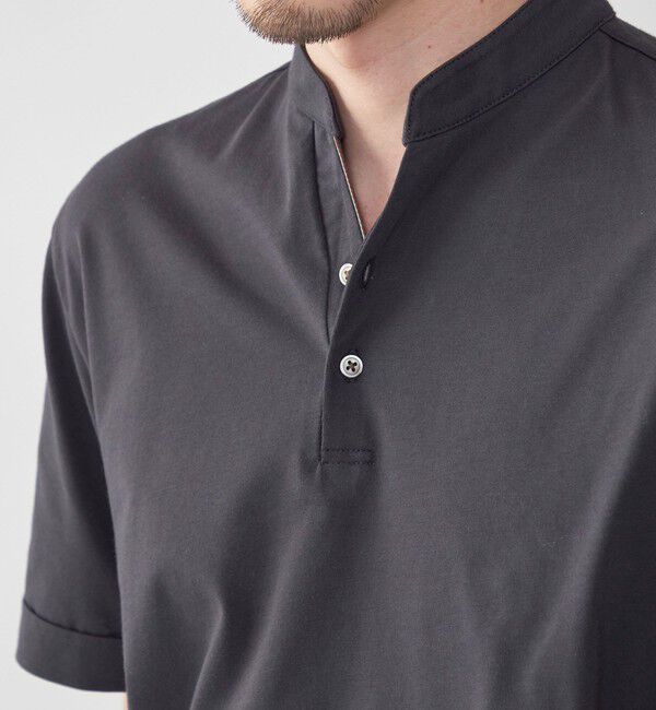 SHIPS「【WEB限定】SHIPS:〈接触冷感〉アイスタッチ プレーティングジャージー パイピング バンドカラーポロシャツ」|ポロシャツ|