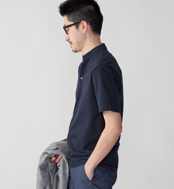 SHIPS「【WEB限定】SHIPS:〈接触冷感〉アイスタッチ プレーティングジャージー パイピング バンドカラーポロシャツ」|ポロシャツ|