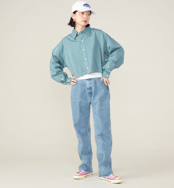 SHIPS for women「SHIPS NINE CASE:〈手洗い可能〉カットオフ デニム◇」|デニム|