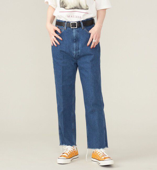 SHIPS for women「SHIPS NINE CASE:〈手洗い可能〉カットオフ デニム◇」|デニム|ネイビー