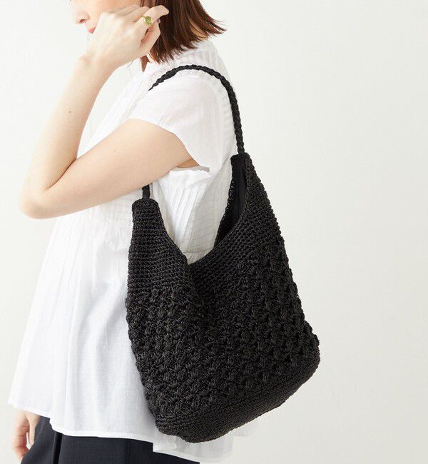 SHIPS Colors 「SHIPS Colors:メタリック クロシェ バッグ◇」|かごバッグ|