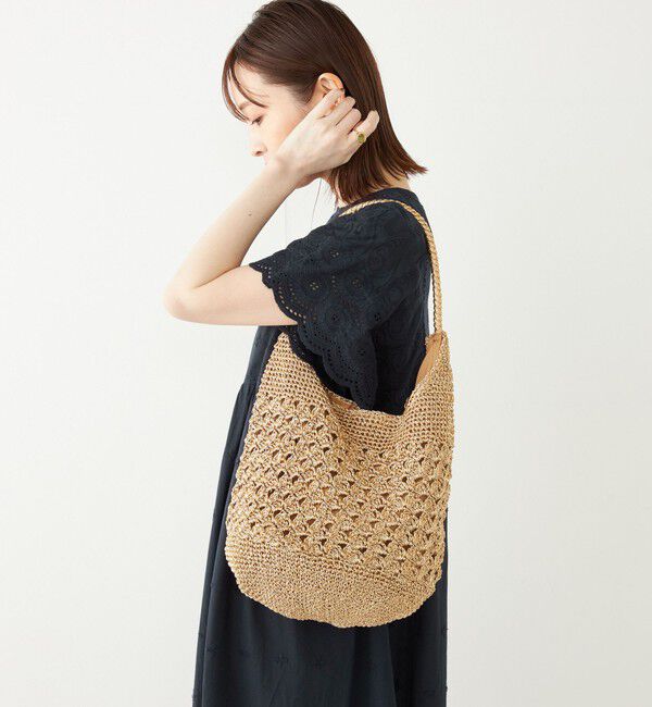 SHIPS Colors 「SHIPS Colors:メタリック クロシェ バッグ◇」|かごバッグ|