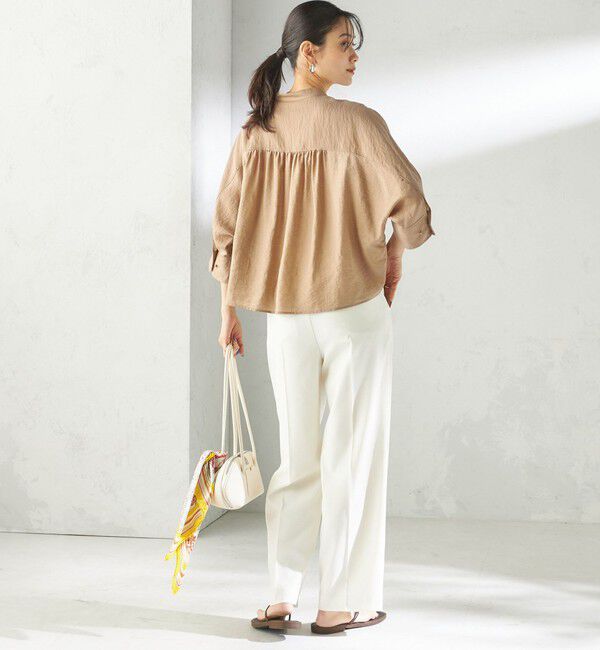 SHIPS for women「〈手洗い可能〉シルク混 シアー 羽織 シャツ」|シャツ・ブラウス|