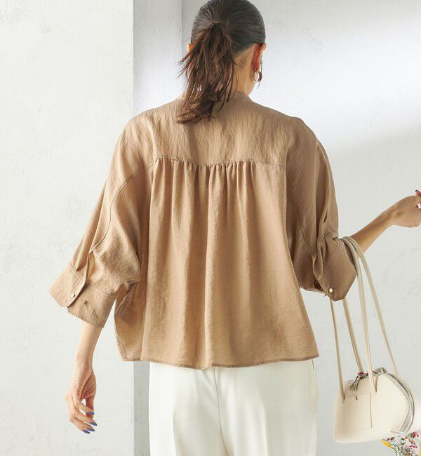 SHIPS for women「〈手洗い可能〉シルク混 シアー 羽織 シャツ」|シャツ・ブラウス|